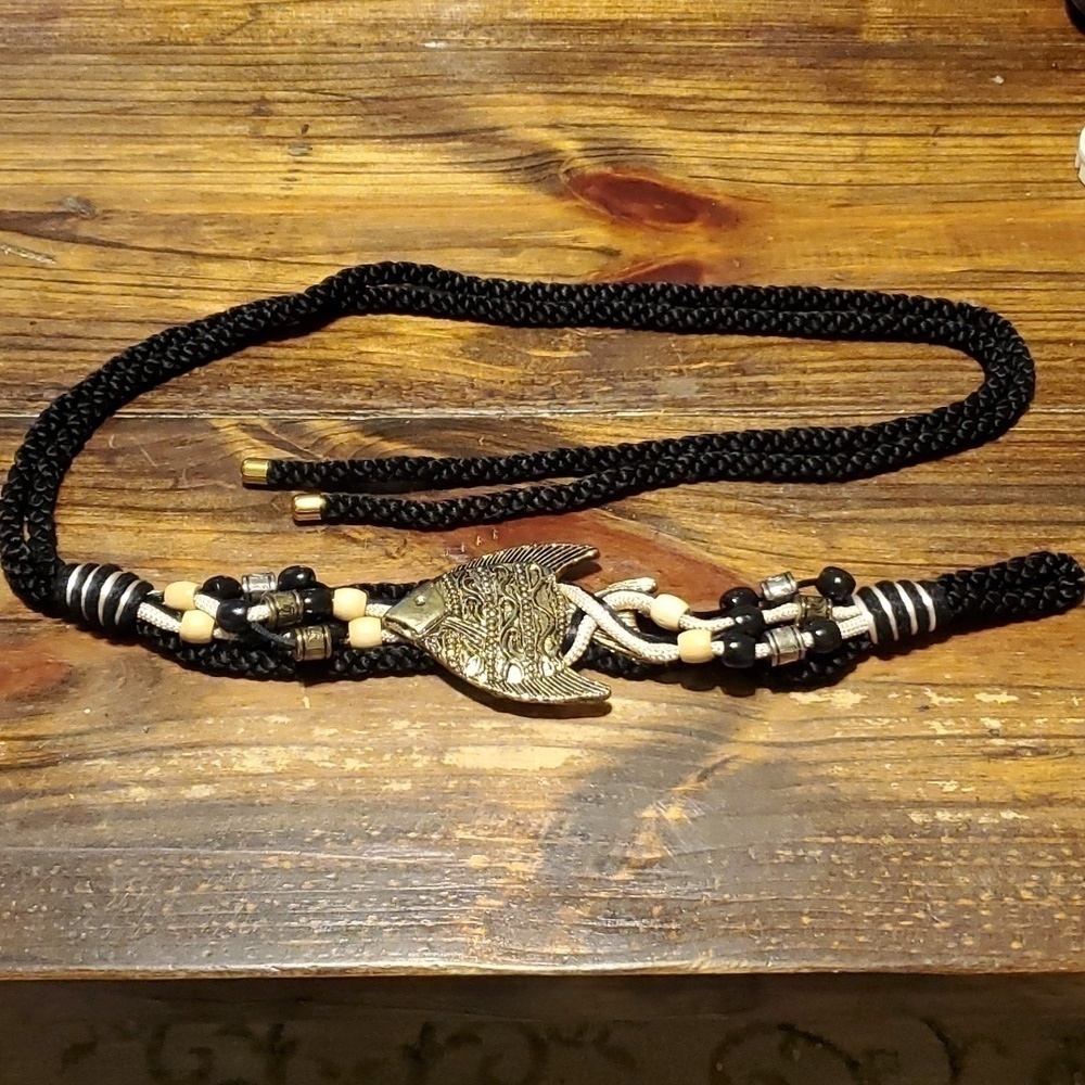Vintage Fish and Beads Belt